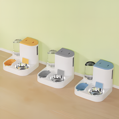 Distributeur automatique de nourriture pour chat avec fontaine à eau